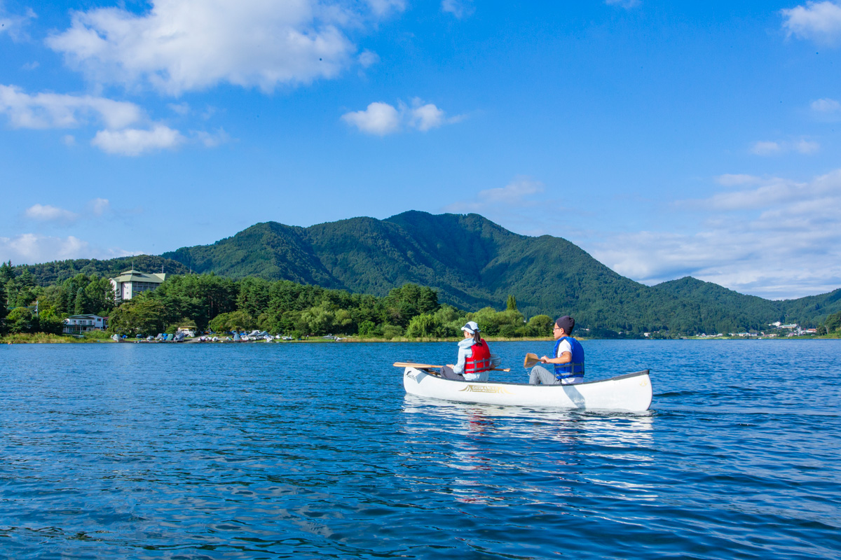 Canoeing on Kawaguchi Lake