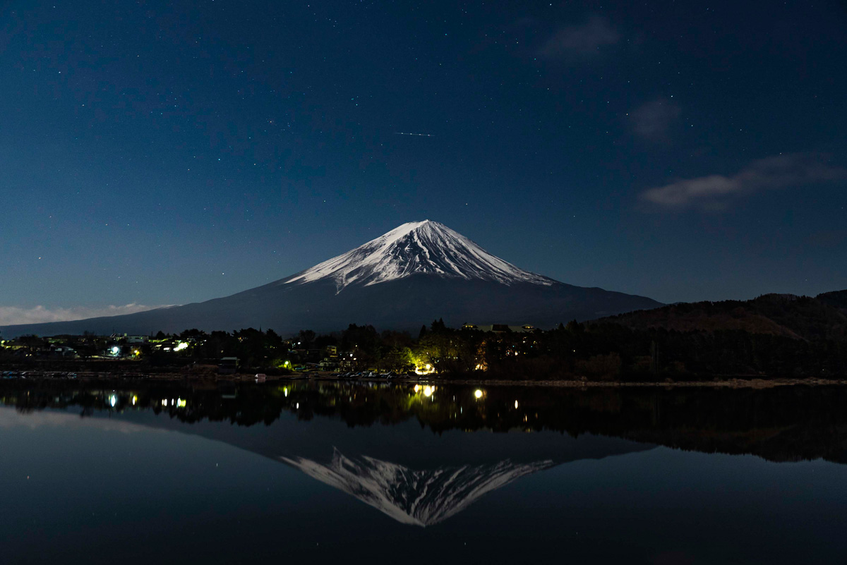 View of Mt. Fuji from Lake Kawaguchi (Winter)