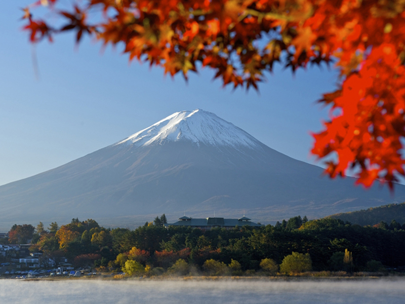 View of Mt. Fuji from Lake Kawaguchi (Autumn)